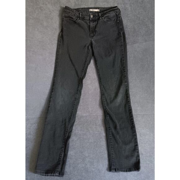 Levi's 712 Jeans Women Size 28x32 Slim Black Denim Pockets Zip Fly - Picture 1 of 12